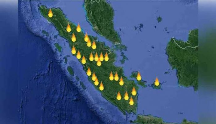 Hari Ini, 20 Titik Panas Terpantau Di Riau